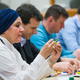 Executive Education participants in Professor Stefan Thomke’s class employ a methodology called LEGO Serious Play.